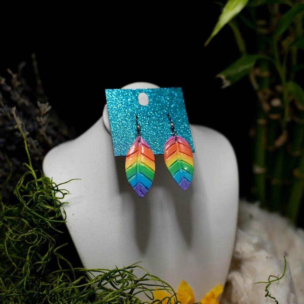 Leaf Resin Earrings TDAK Artistry